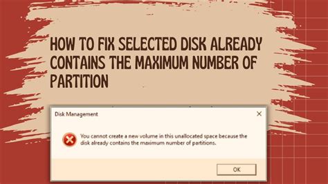 Fix – Disk Already Contains Maximum Number of .